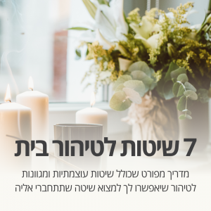 7 שיטות לטיהור בית מרחב קליניקה דירה 7 שיטות לטיהור בית מרחב קליניקה דירה